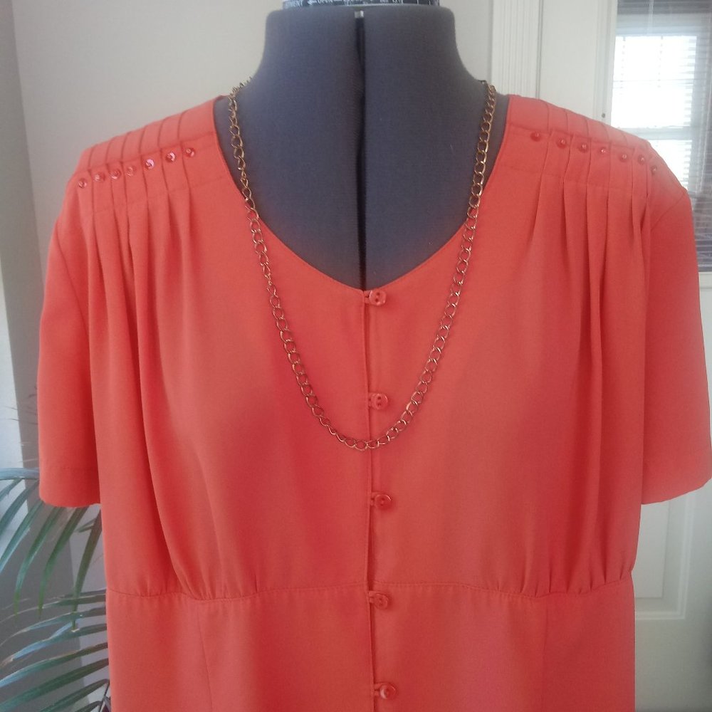 Kathy Che Blouse with Sequined Pleated Shoulders - Picture 3 of 11